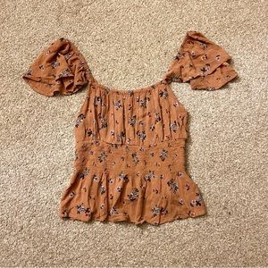 🌸 Floral American Eagle Top 🌸